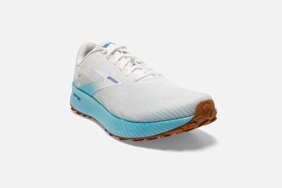 Brooks Catamount Trail Running Shoes Womens - White/Blue - IBYVL-7812